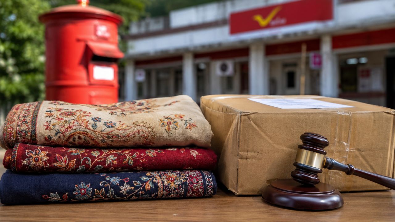 representative image of pashmina shawl parcel