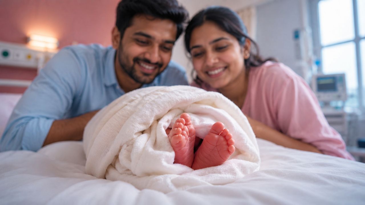 representative image of Parents with newborn baby
