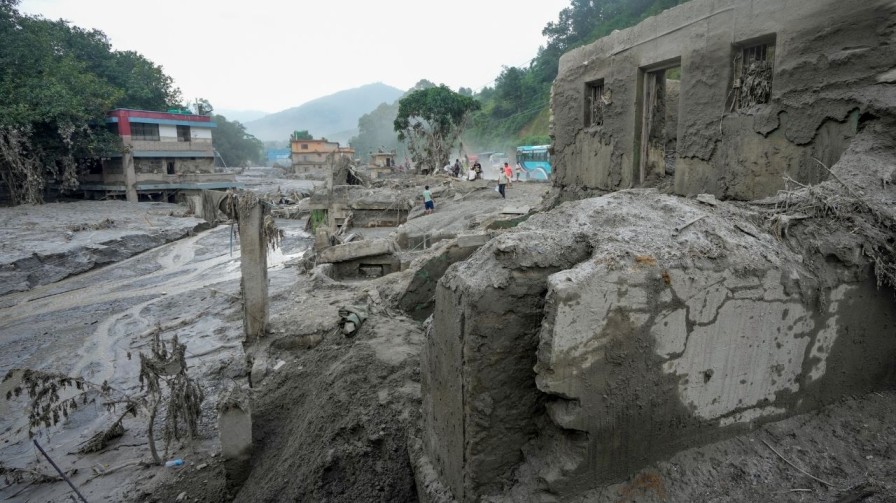 Bank cash washed away in Nepal flood