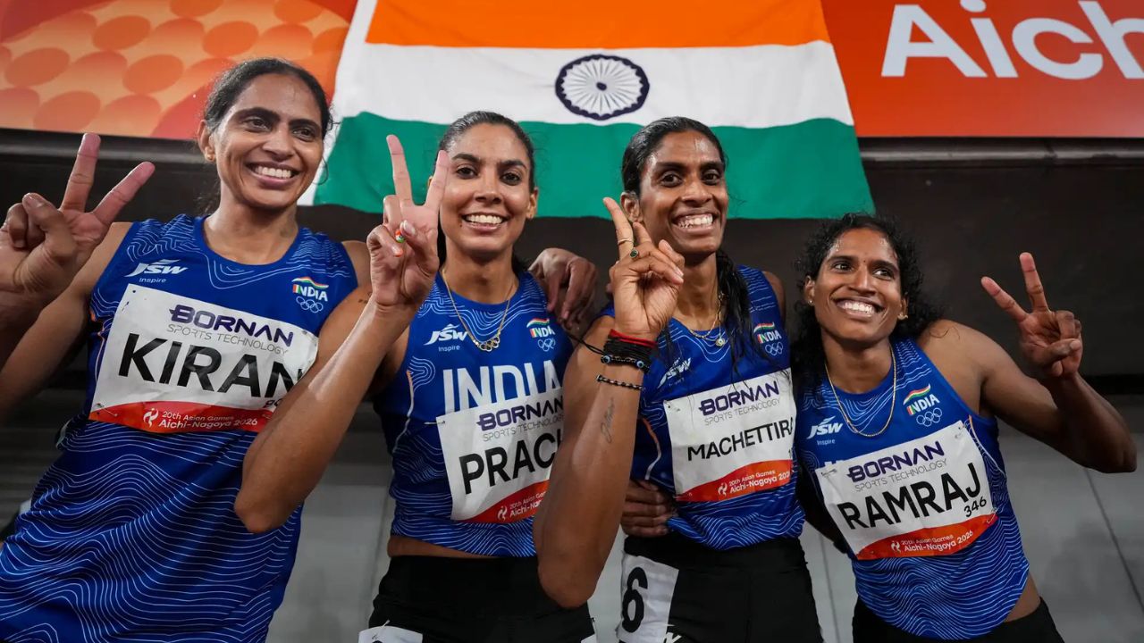 Asian Games 2026 Indian women win gold medal in 400m relay Nagoya