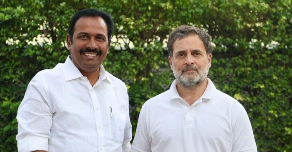 S. Rajesh Kumar with rahul gandhi