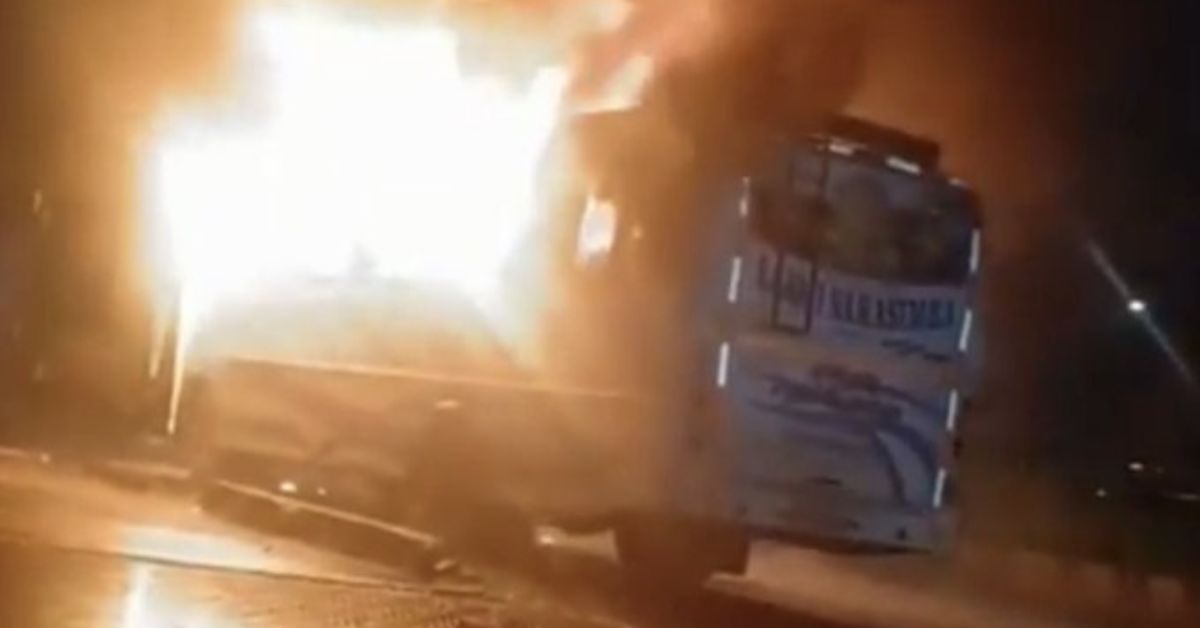 Bus fire