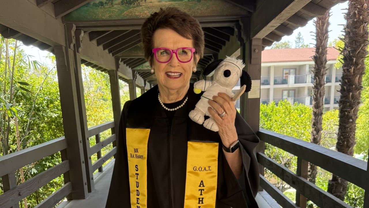 billie jean king with her degree