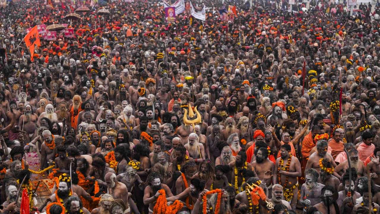 Image of Sadhu in Maha kumbh