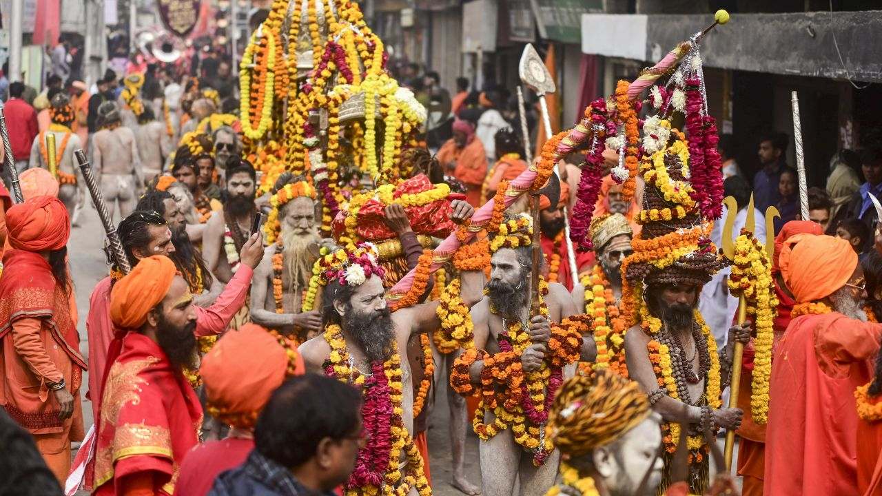 Image of Naga Sadhu in Kumbh Mela