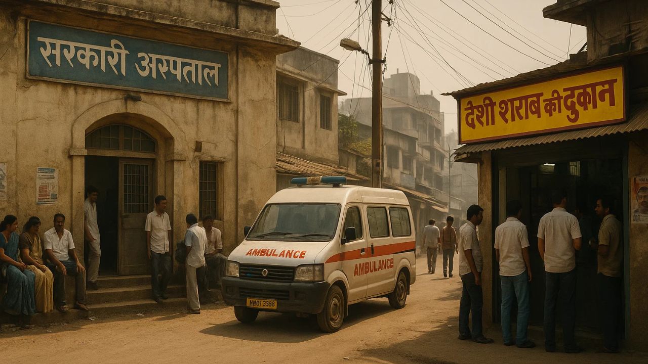 hospital vs alcohol shop