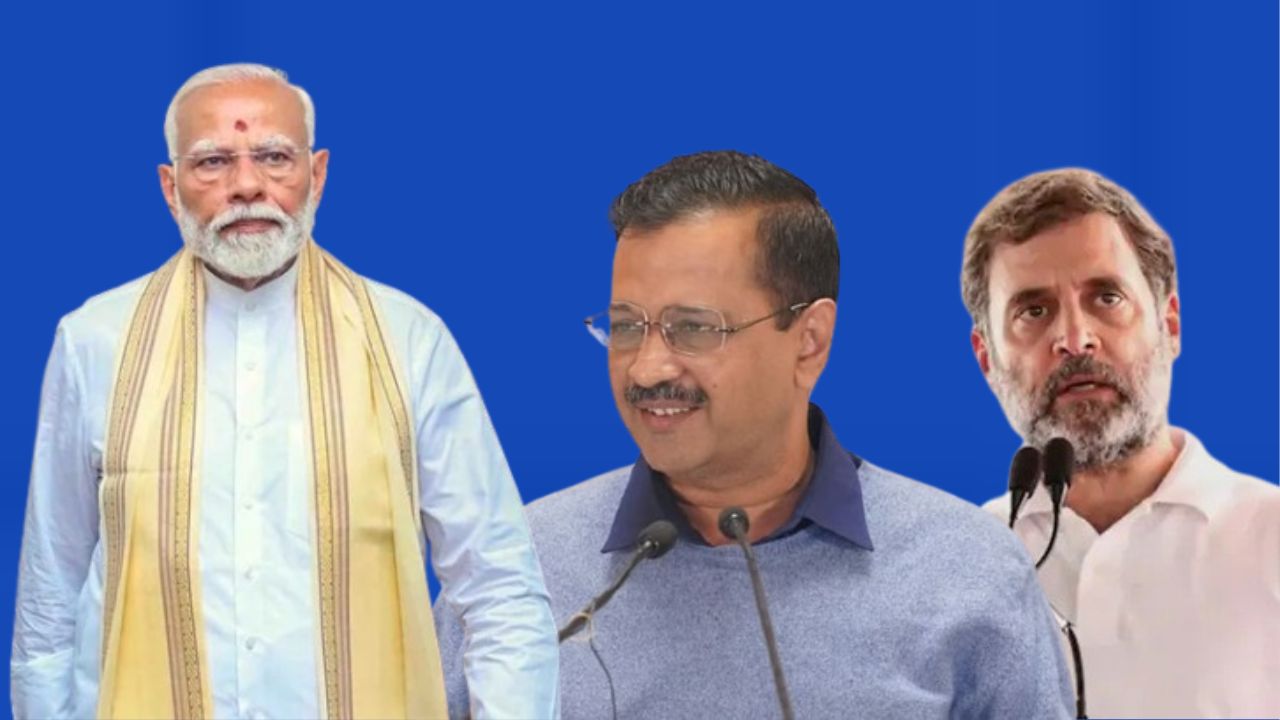 Narendra Modi, Arvind Kejriwal and Rahul Gandhi