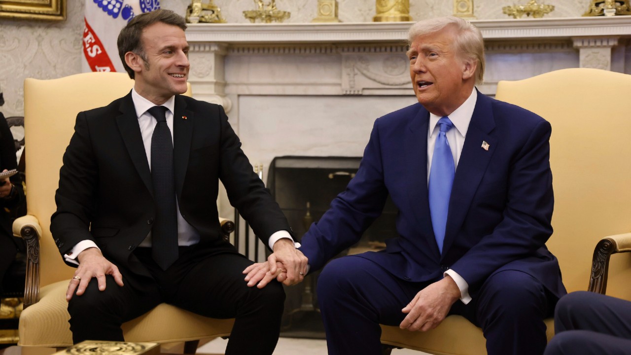 Emmanuel Macron and Donald Trump