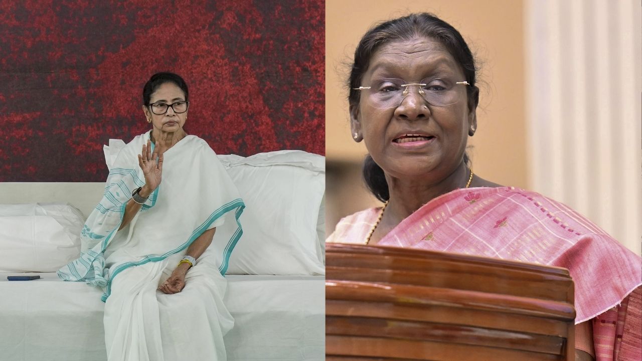 ममता बनर्जी और द्रौपदी मुर्मू । Photo Credit: PTI