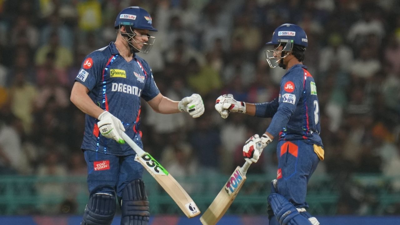 मैच के दौरान आयुष बडोनी और डेविड मिलर । Photo Credit: PTI