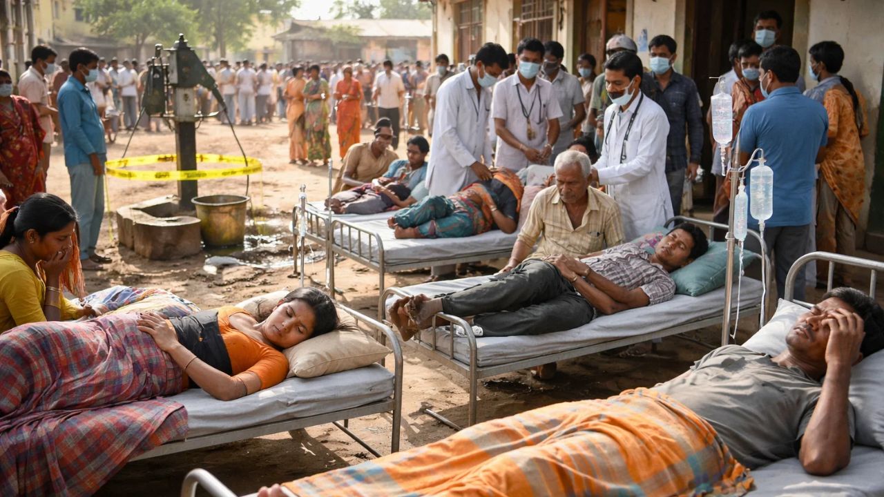 ai generated image of mhow water contamination