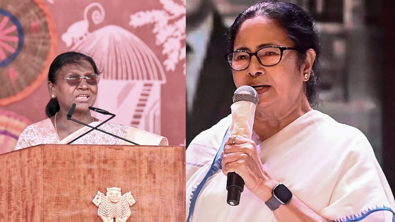 द्रौपदी मुर्मू और ममता बनर्जी । Photo Credit: PTI