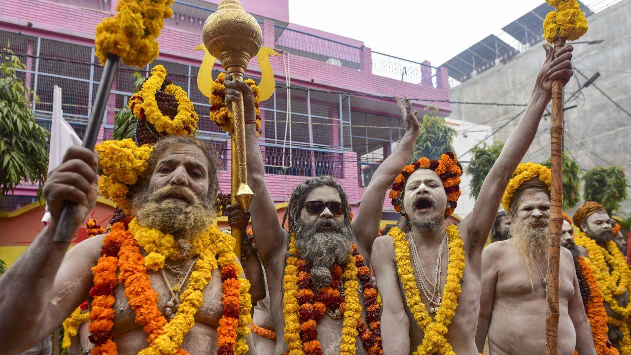 Image of Naga Sadhu in Kumbh Mela