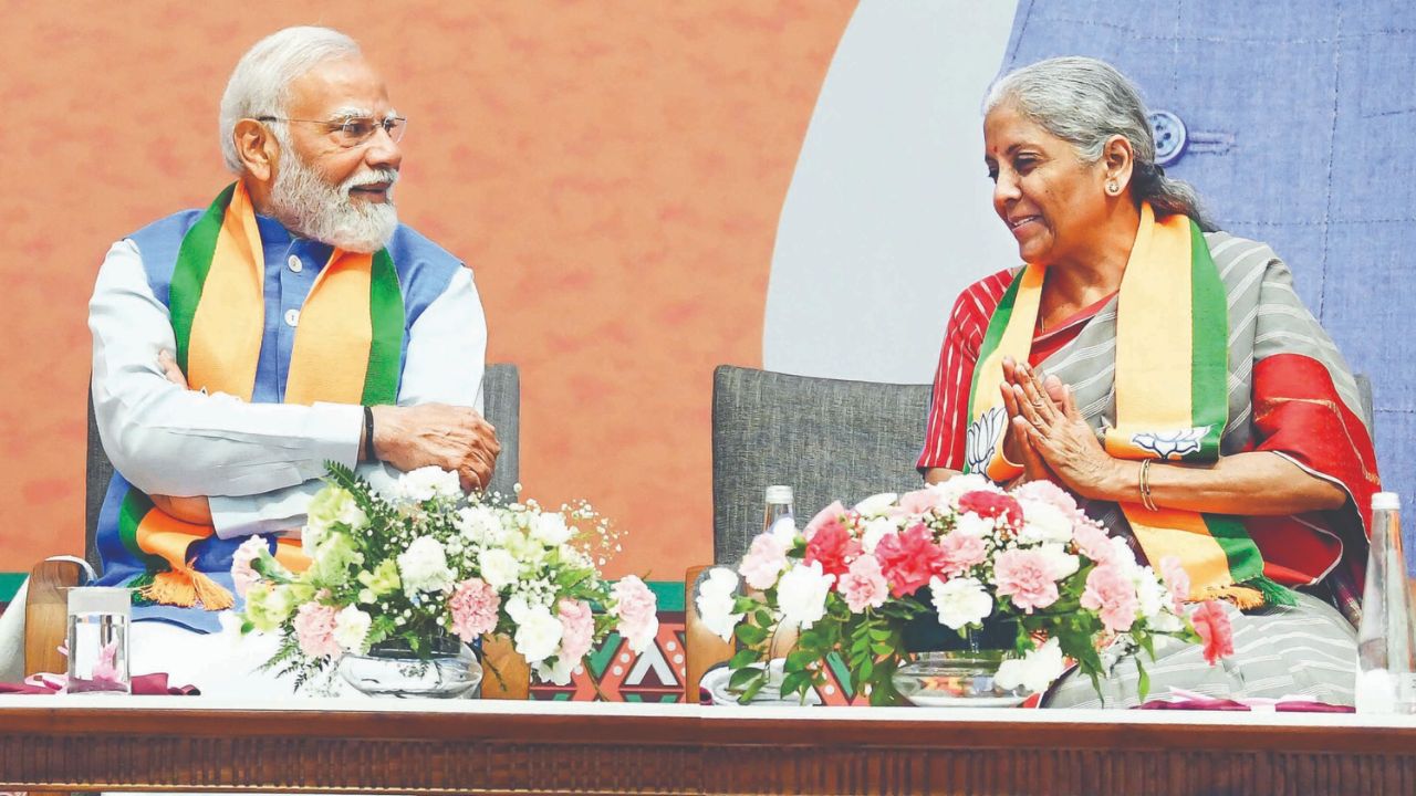 Narendra Modi and Nirmala Sitharaman