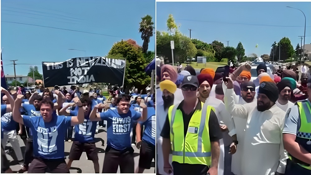 Tauranga city new zealand sikh community procession stopped