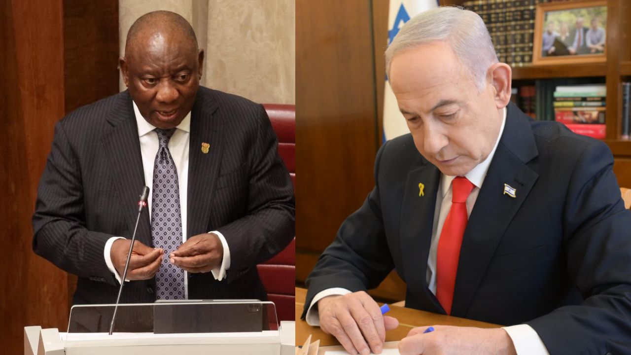 Cyril Ramaphosa and Benjamin Netanyahu.