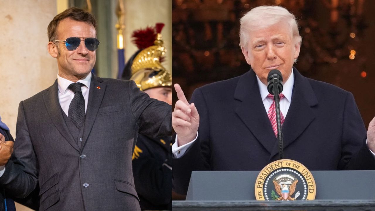 Donald Trump and Emmanuel Macron
