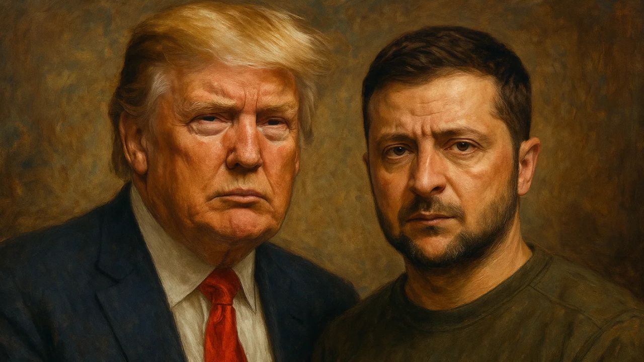 Donald Trump and Zelensky.