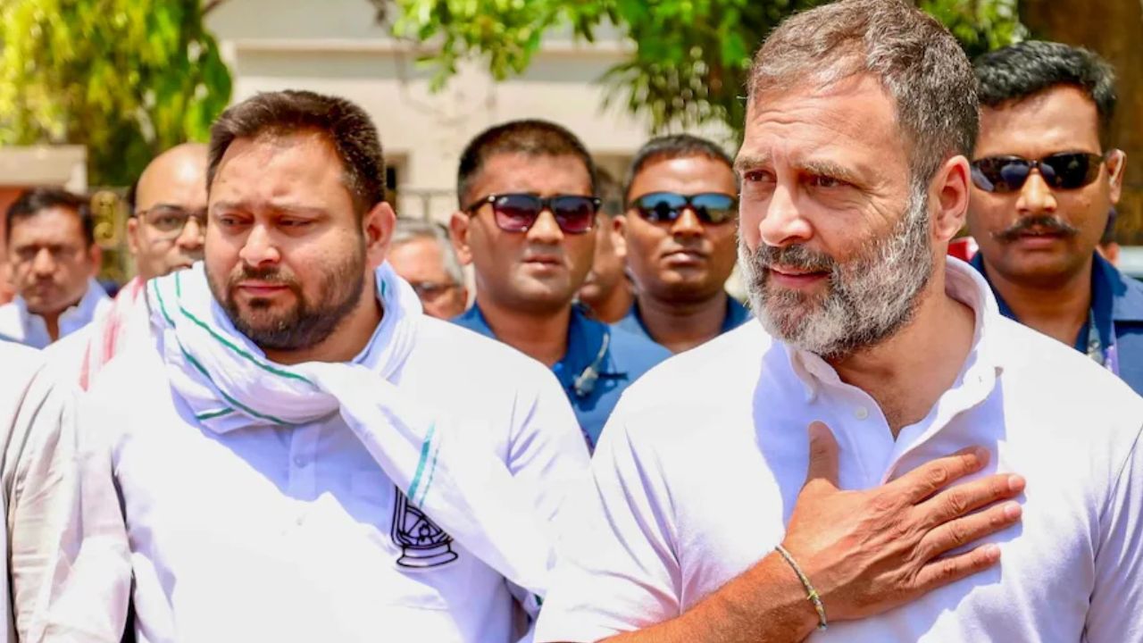 Tejashwi Yadav and Rahul Gandhi.