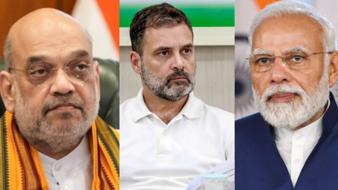Amit Shah, Rahul Gandhi and PM Modi.