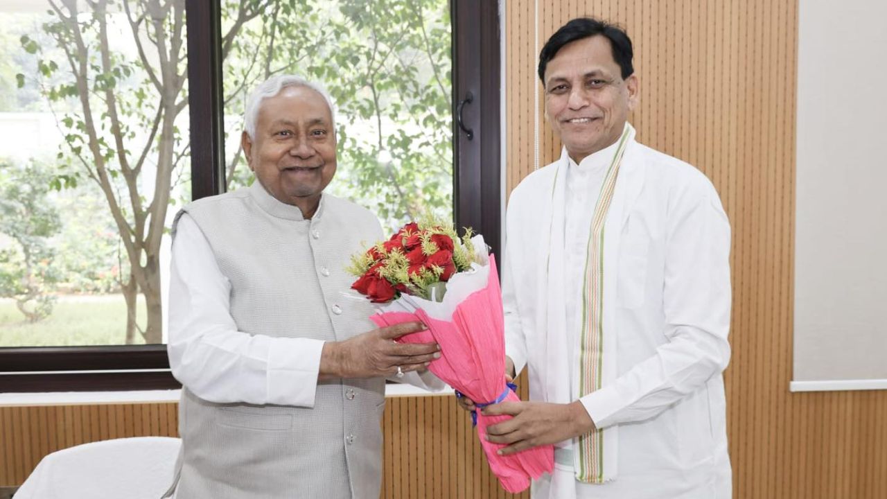Nitish Kumar with Nityanand Rai