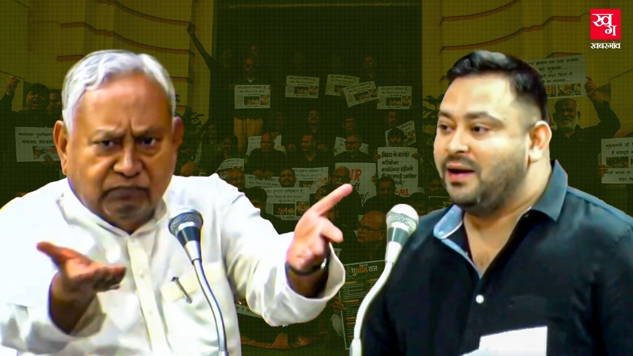 Nitish Kumar and Tejashvi Yadav । Photo Credit: Kabargaon