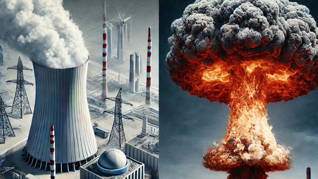  nuclear reactor vs nucelar bomb