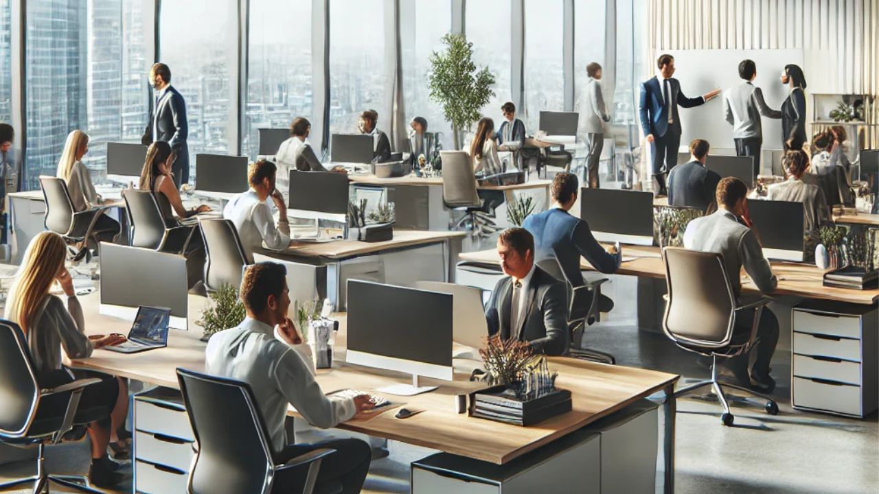 People working in office