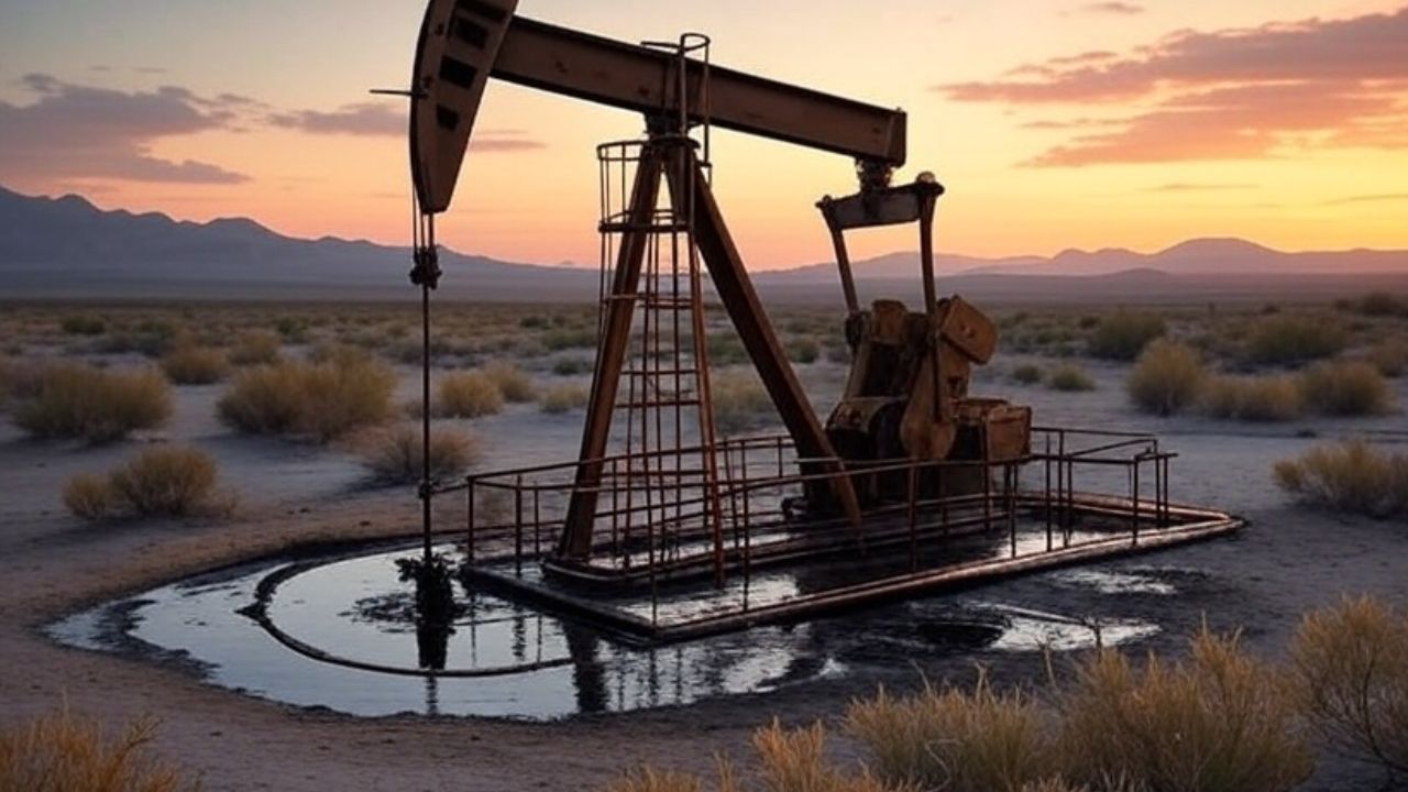 AI Generated Image of oil well.