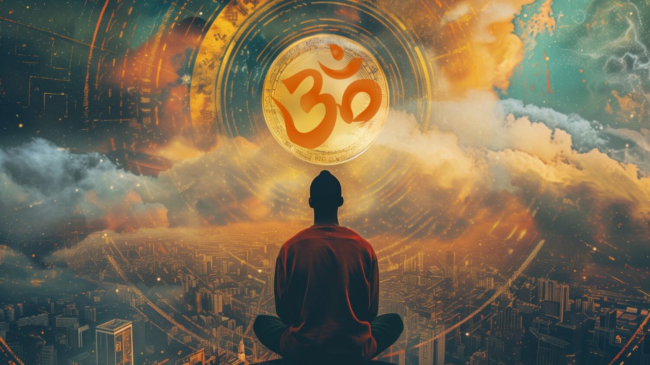 Image of person meditating om shanti