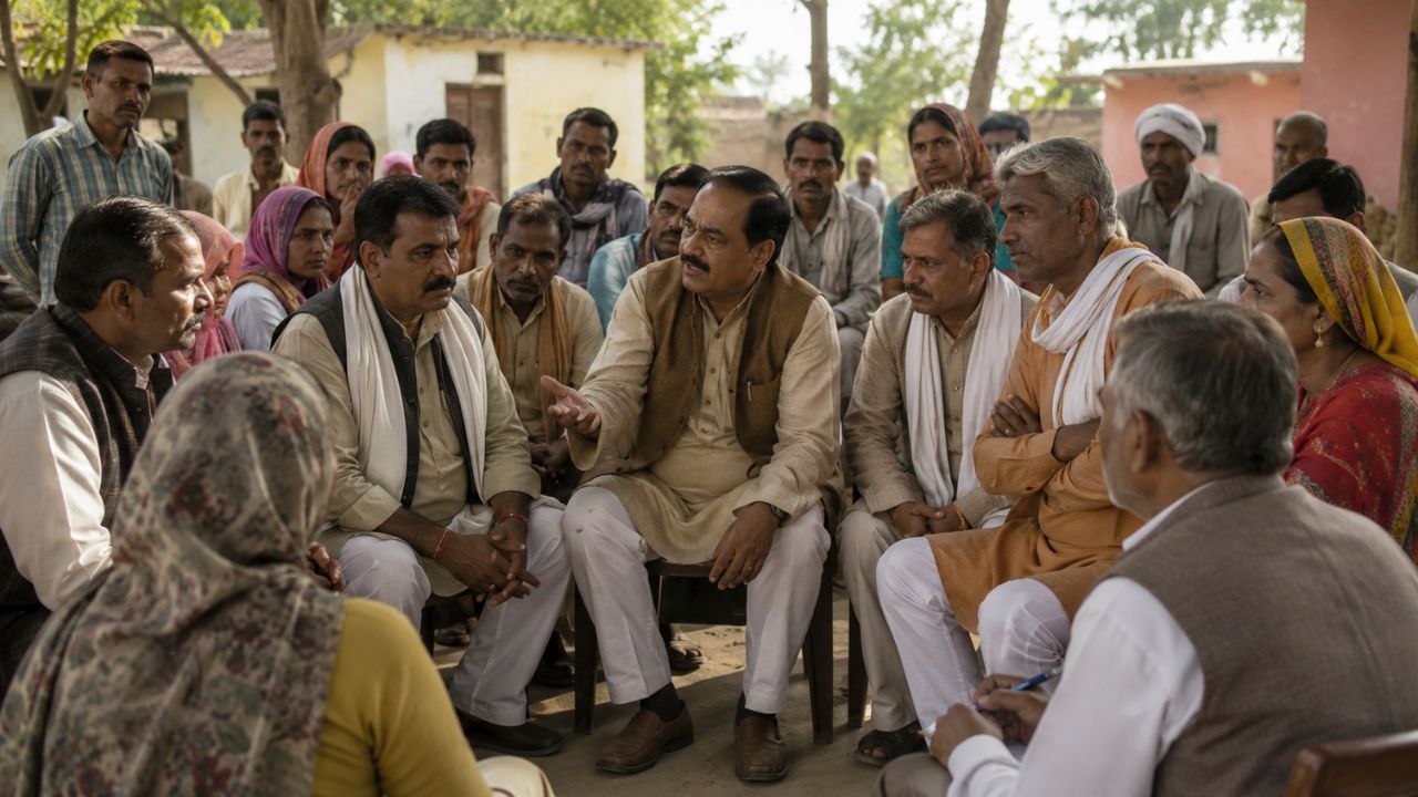 gram panchayat ai generated image