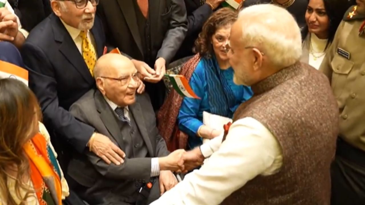 PM Modi meets mangal sen handa : X : Screengrab
