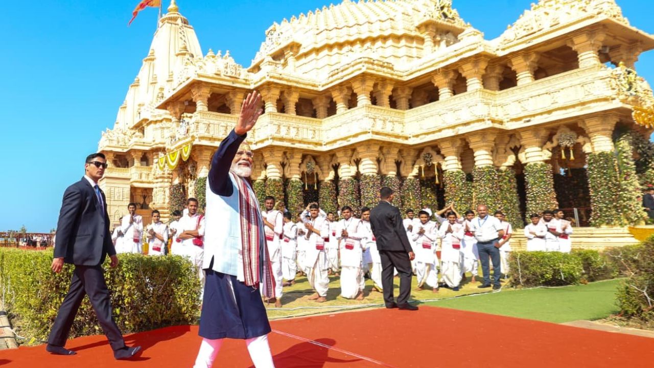 PM Narendra Modi at Somnath Temple