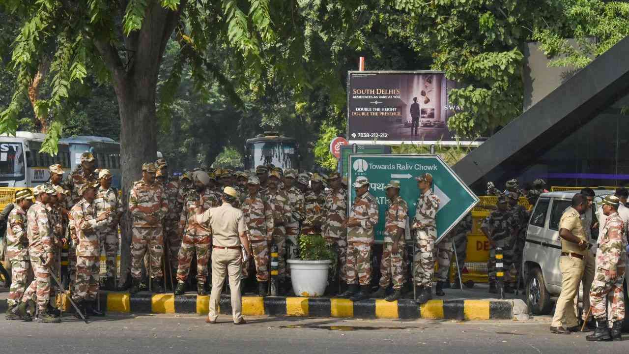 दिल्ली में सुरक्षा व्यवस्था चाक-चौबंद। (Photo Credit: PTI)