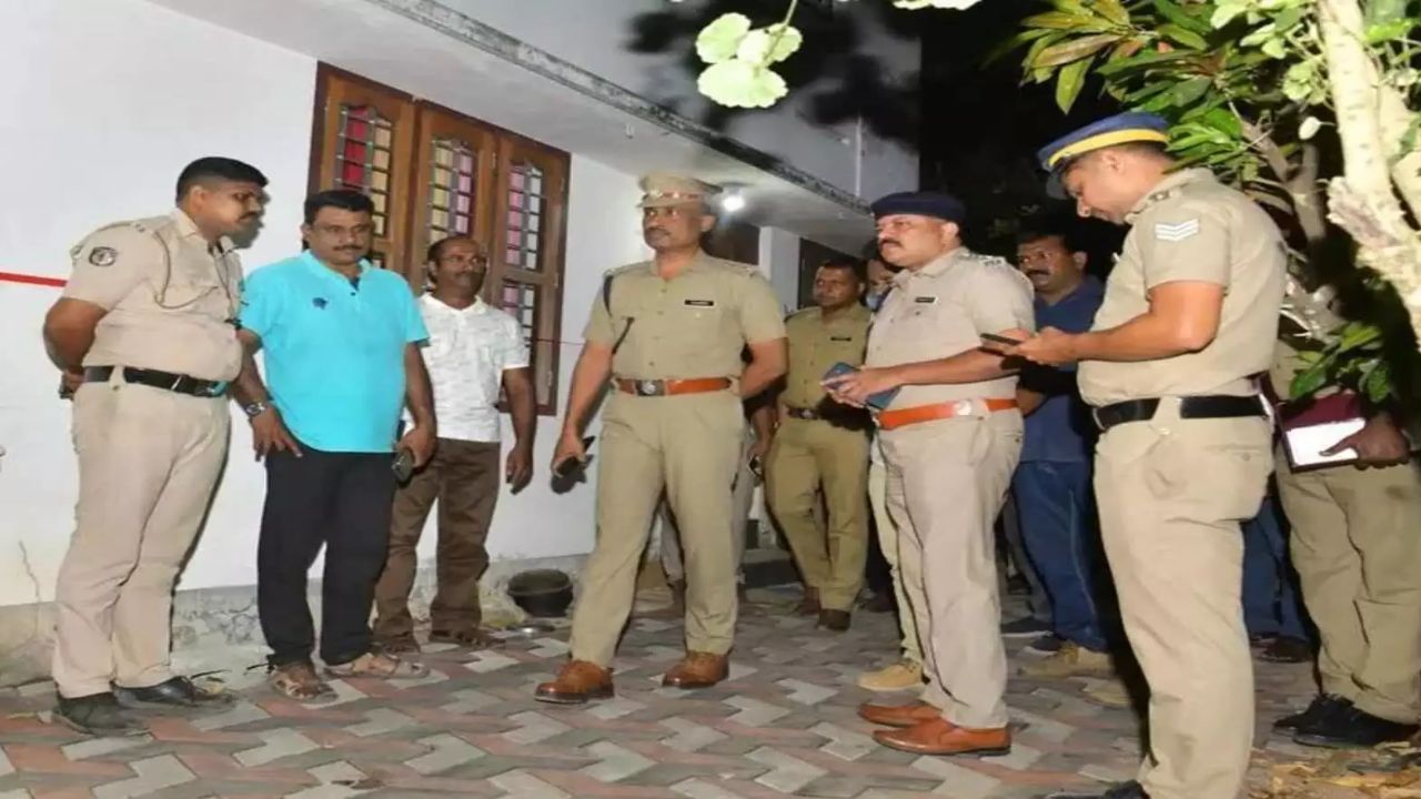 police at the sight । Photo Credit: Social Media