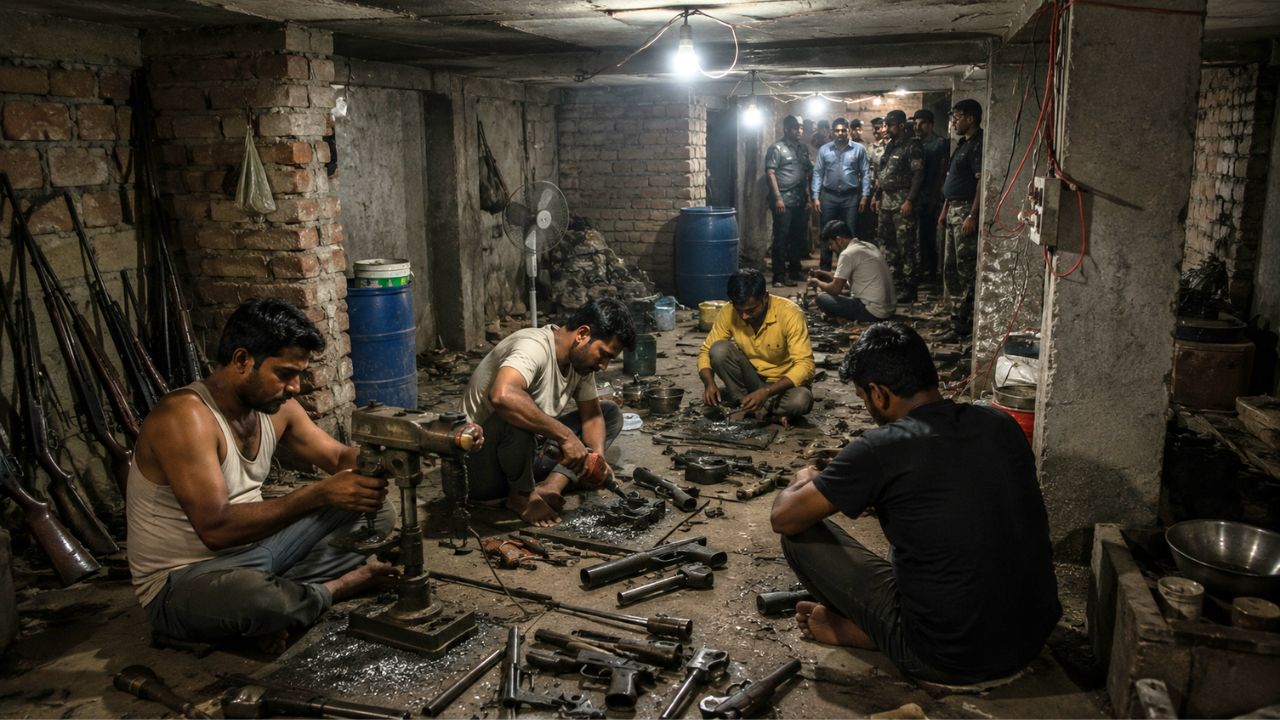 ai generated image of arms factory
