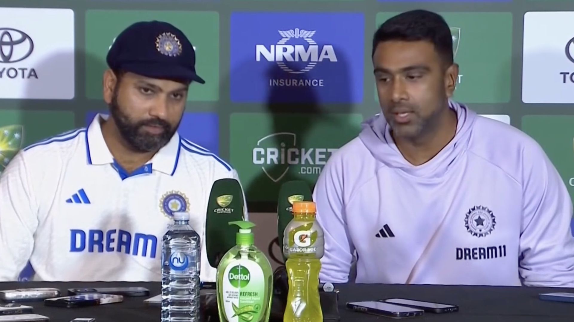 Ashwin and Rohit Sharma 