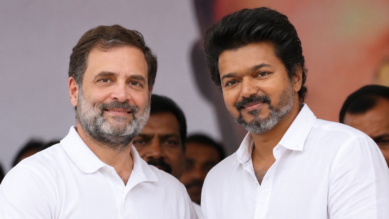 rahul gandhi and vijay ai generated image