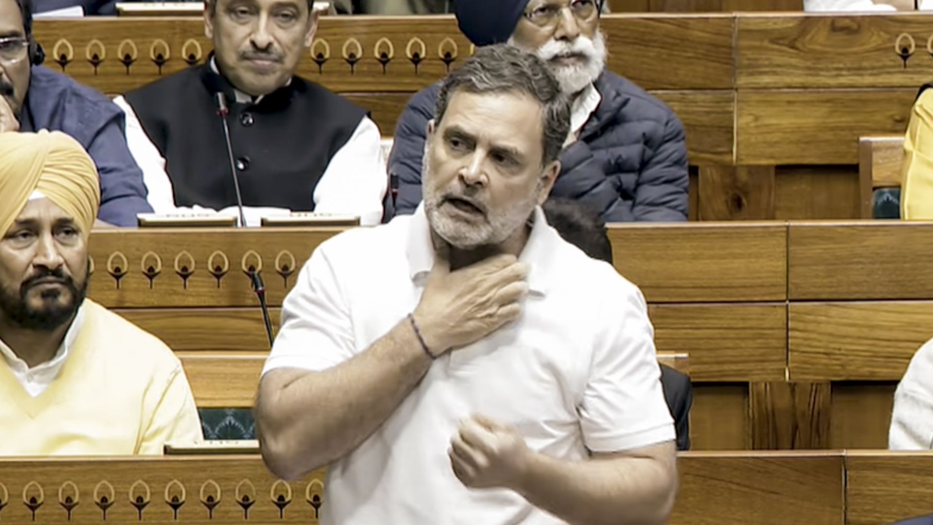 Rahul Gandhi Inside Parliament