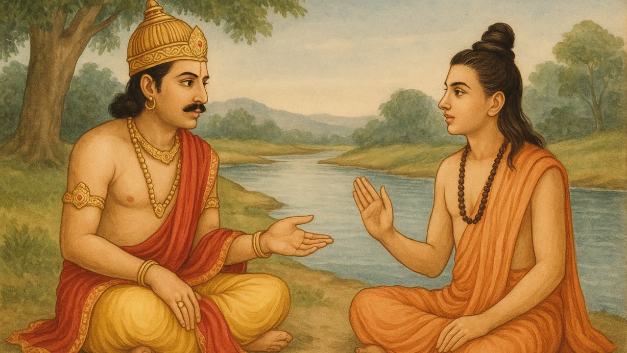 Image of raja parikshit and Shukdev
