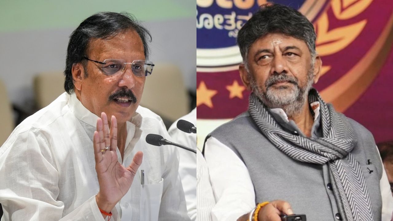 राजीव राय और डीके शिवकुमार।