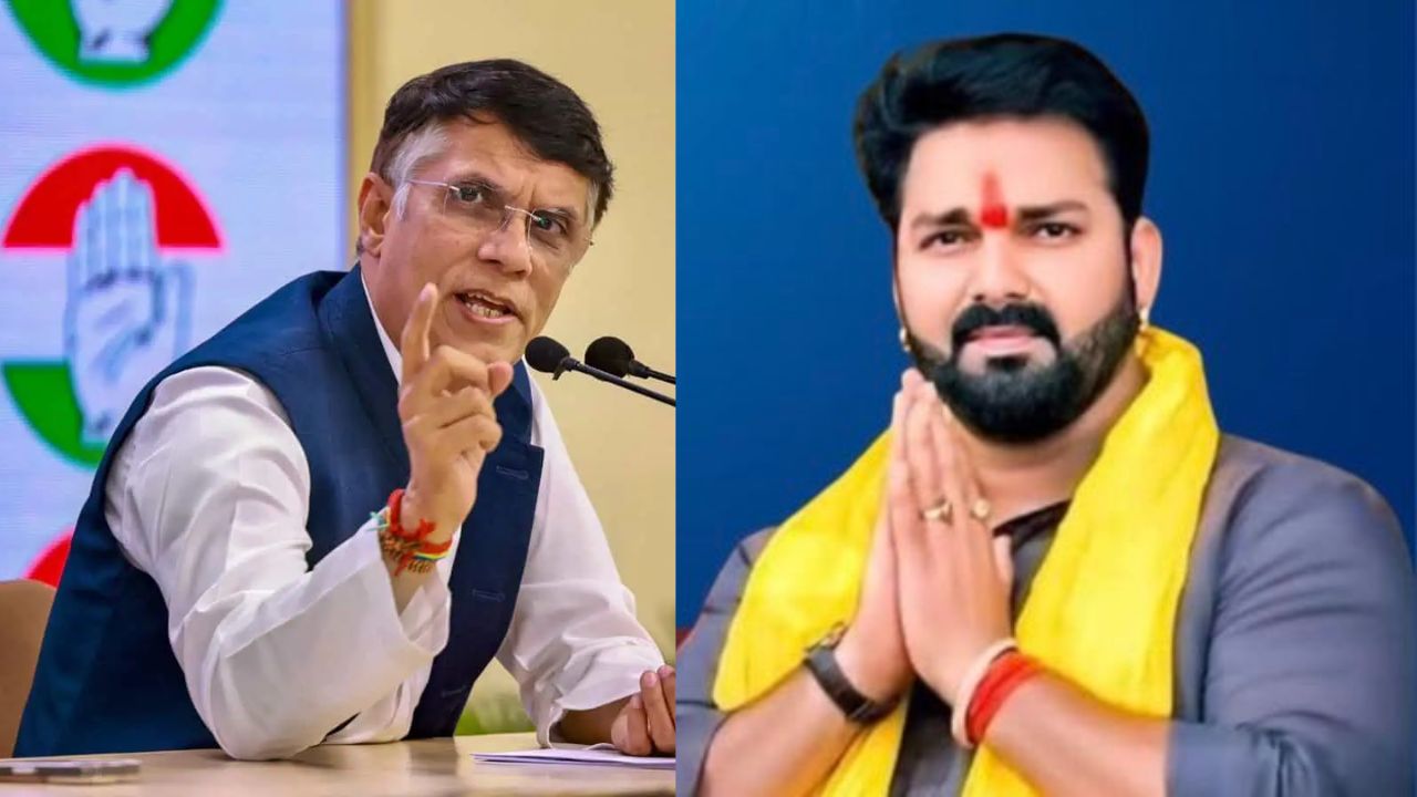 पवन खेड़ा और पवन सिंह । Photo Credit: Social Media