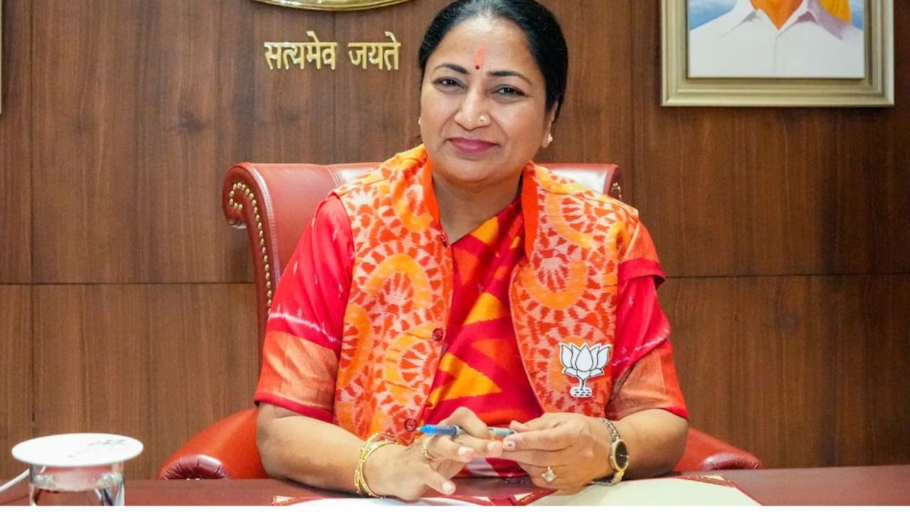 रेखा गुप्ता : Photo Credit: PTI