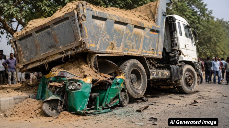 ai generated image of a road accident