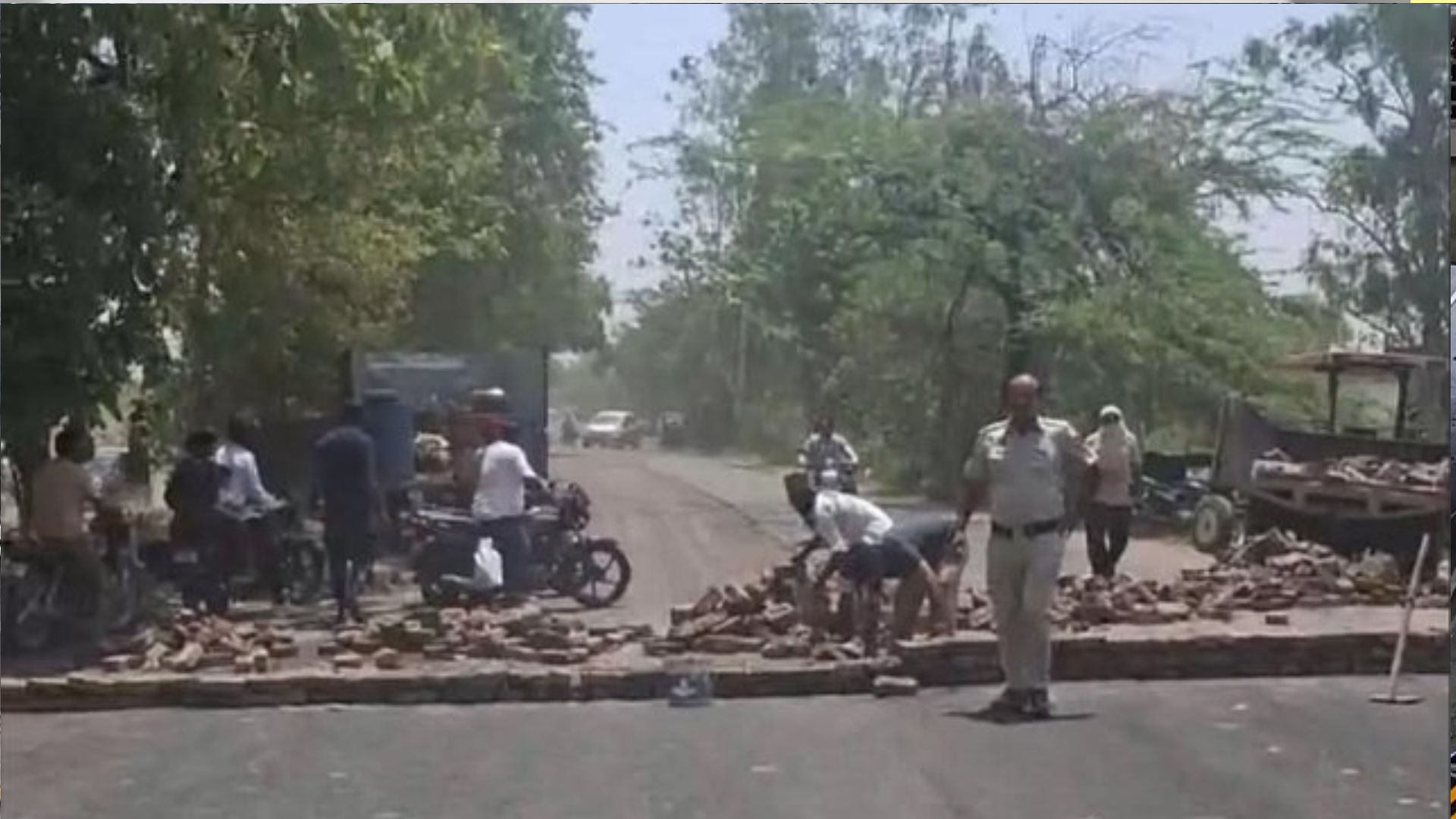 farmer blocked highway