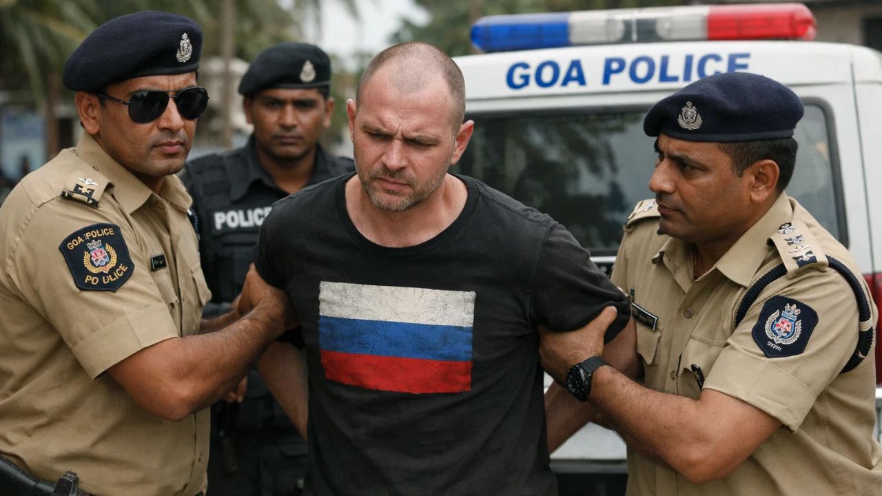 russian man arrested in goa