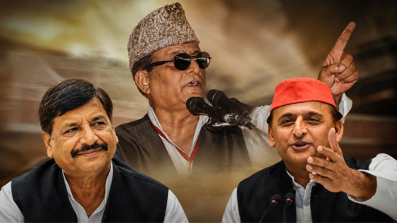 azam khan shivpal yadav and akhilesh yadav 