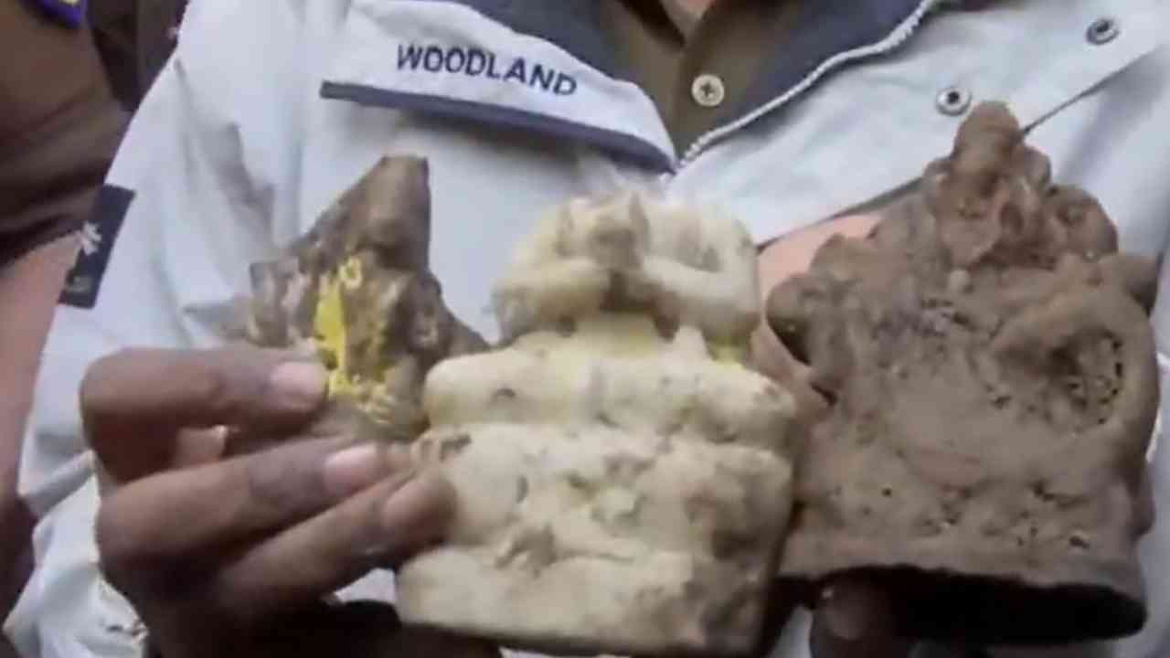 Three idols recovered from the well