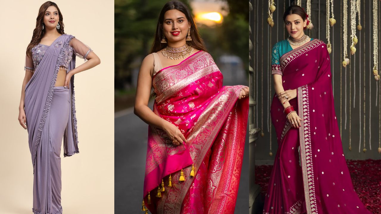 saree look engagement function