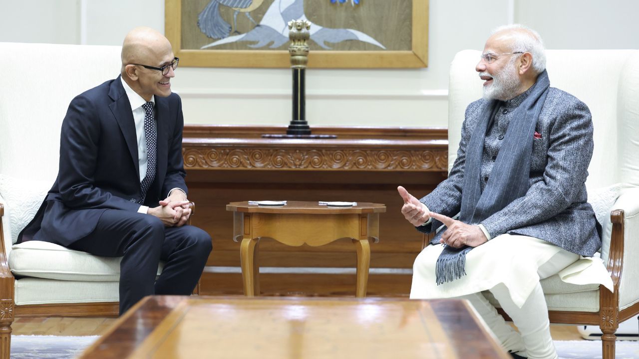 Satya Nadella meets Modi